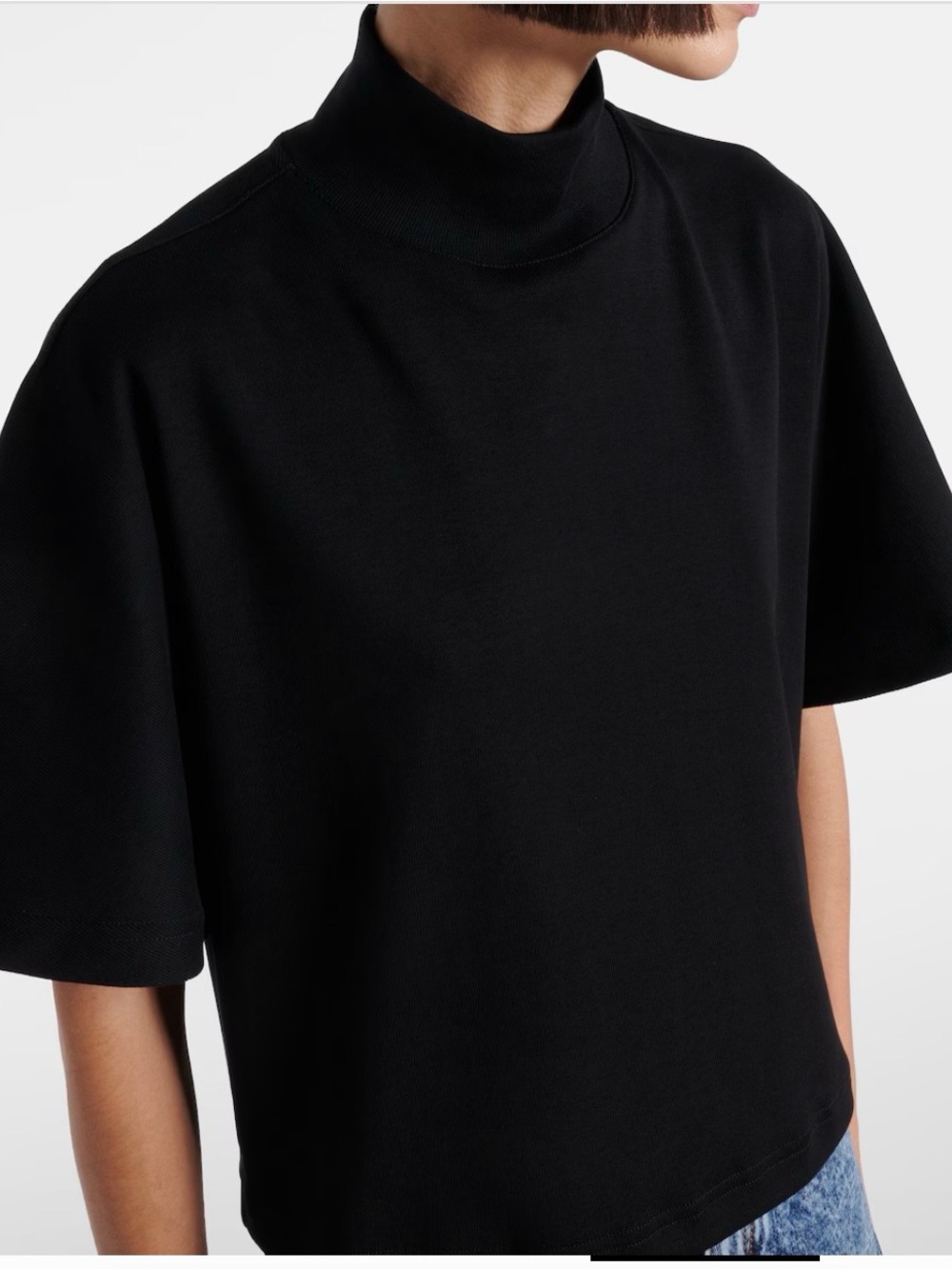 Max Studio High-Neck Boxy Sweater Top